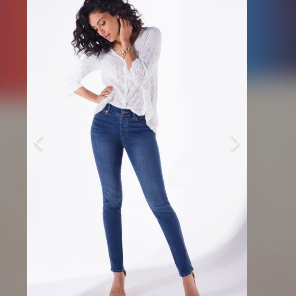 Soft Surroundings Supremely Soft Relaxed Straight Jeans/ S (6-8).